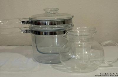 Double boiler plus tea pot