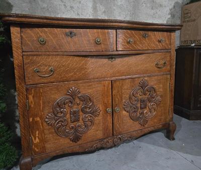 Sale Photo Thumbnail #38: 1890 oak buffet