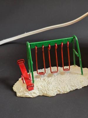 christmas village swing set