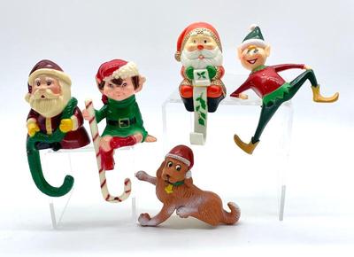 Sale Photo Thumbnail #13: Vtg. Sun Hill stocking hangers and shelf sitters