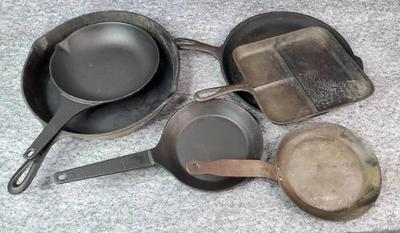 Vintage cast iron skillets pans