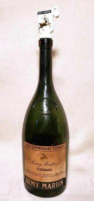 Empty remy martin cognac bottle