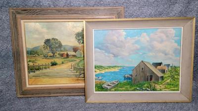 Arthur rustigian signed original oil paintings circa 1960s