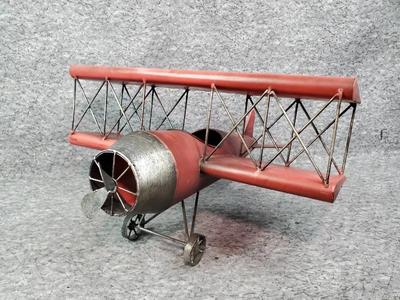 Metal craft model biplane ww1 red baron style