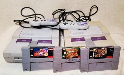 Super nintendo nes consoles controllers and games