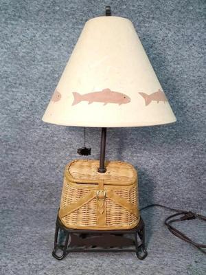 Fishing themed table lamp works
