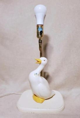 Mid century ceramic duck lamp