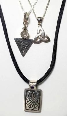 Sterling silver celtic design necklaces