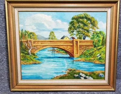 Signed original oil painting by arthur rustigian circa 1970s