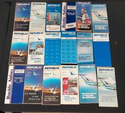 1980s REPUBLIC AIRLINE TIMETABLES