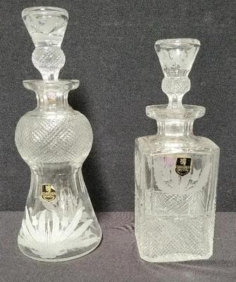 EDINBURGH CRYSTAL WINE AND WHISKEY DECANTERS