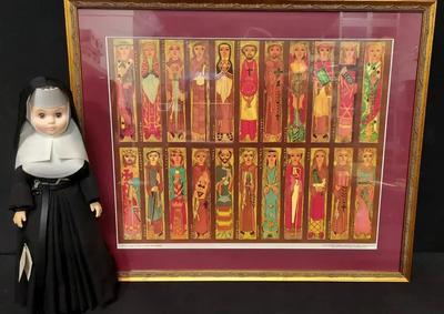 "21 CALIFORNIA MISSION SAINTS & FATHER JUNIPERO SERRA" PRINT