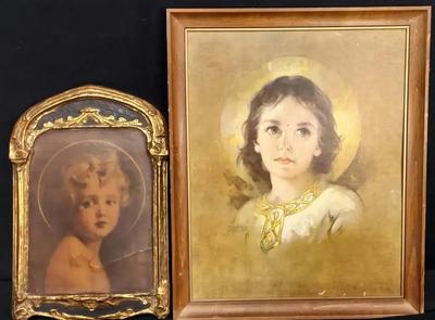 PAIR OF VINTAGE/ANTIQUE FRAMED GIRLS