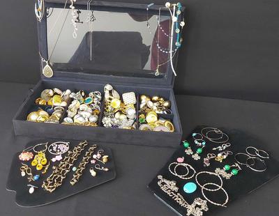 COSTUME JEWELRY AND SILVER PIECES