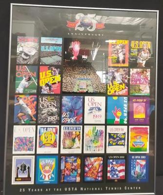 25 YEARS AT THE USTA NATIONAL TENNIS CENTER US OPEN FRAMED POSTER