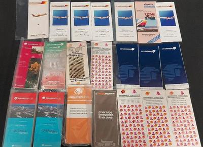 AERO CALIFORNIA & AEROMEXICO AIRLINE TIMETABLES COLLECTION 