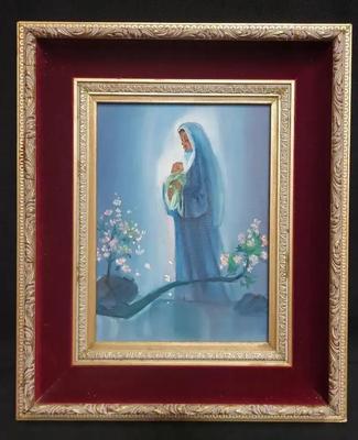 PAINTING OF THE VIRGIN MARY AND BABY JESUS