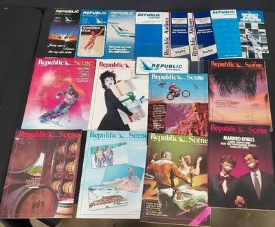 REPUBLIC AIRLINE TIMETABLES & INFLIGHT MAGAZINES 