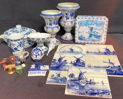 BEAUTIFUL BLUE AND WHITE DELFT PIECES AND MORE