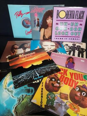 BOX OF RECORDS - JACKSON 5, HODGES, JAMES & SMITH, ROBERTA FLACK, DISCO HEAT, AND MUCH MORE