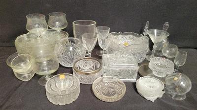 NICE CRYSTAL, CUT GLASS, AND ETCHED GLASS COLLECTION 