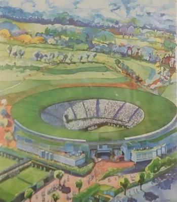 "THE NEW NO.1 COURT WIMBLEDON 1997" LIMITED EDITION PRINT BY PETER WELTON