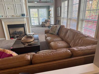 117 x 90l, 25d x 36h
Cibola Leather sofa