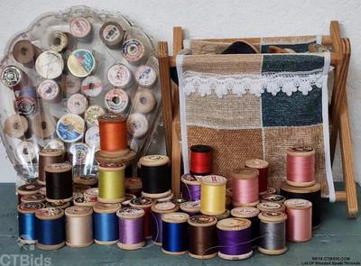 Lot of wooden spool threads 1