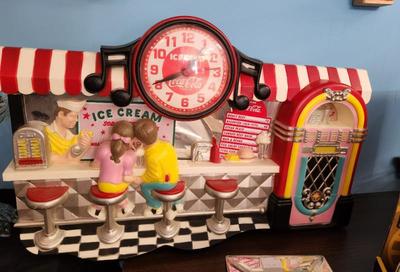 Sale Photo Thumbnail #12: Coca-Cola Ice Cream shop clock