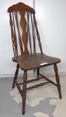 Sale Photo Thumbnail #498: Vintage Wooden Splat Brace Back Chair