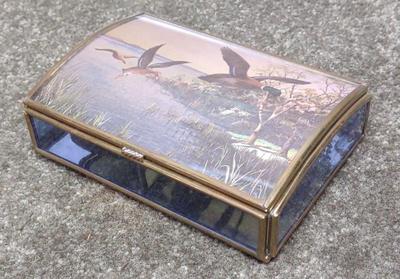 Sale Photo Thumbnail #85: Glass Waterfowl Duck Vanity Box