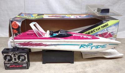 Sale Photo Thumbnail #16: Tyco 9.6v Turbo Rip Tide RC Toy Speed Boat w/ Box