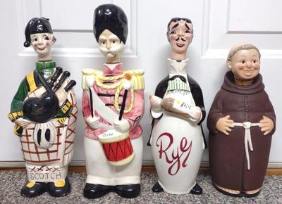 Sale Photo Thumbnail #412: 4 Vintage Japan Figural Character Decanters