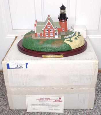Sale Photo Thumbnail #380: Danbury Mint Block Island Lighthouse w/ COA