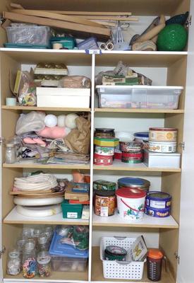 Sale Photo Thumbnail #569: Cabinet of Craft & Hobby Supplies