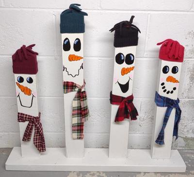 Sale Photo Thumbnail #540: 2x4' Snowmen Standing Christmas Decoration