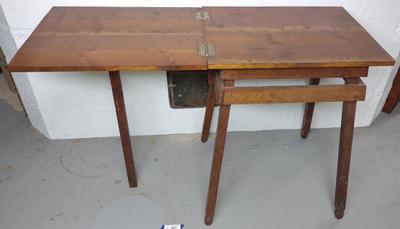 Sale Photo Thumbnail #492: Vintage Table w/ Folding Drop Leaf