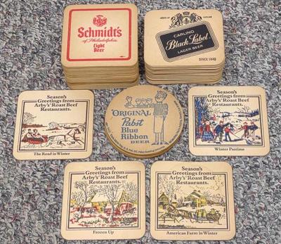Sale Photo Thumbnail #410: Vintage Beer Advertising Bar Coasters