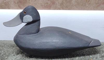 Sale Photo Thumbnail #49: Vintage Bluebill Duck Decoy (Branded JL)