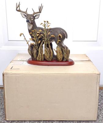 Sale Photo Thumbnail #274: Danbury Mint Full Alert Deer Sculpture w/ Box