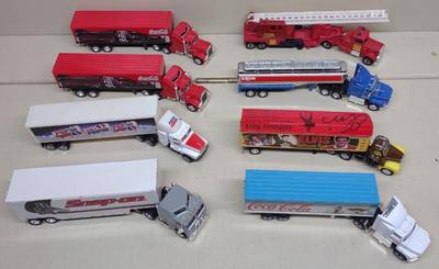 Sale Photo Thumbnail #291: 8 Matchbox Advertising Semi Truck & Trailer Toys