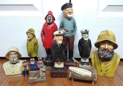 Sale Photo Thumbnail #326: 12 Sailor & Nautical Sculptures