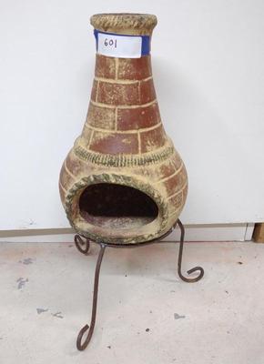 Sale Photo Thumbnail #608: Miniature 18" tall Clay Chiminea