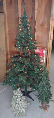 Sale Photo Thumbnail #534: 3 Artificial Christmas Trees (6.5' Prelighted)