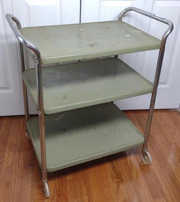 Sale Photo Thumbnail #354: Mid Century 3 Tier Metal Roll Cart