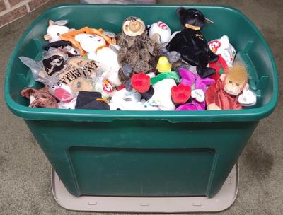 Sale Photo Thumbnail #456: Tote Full Of Beanie Babies - A