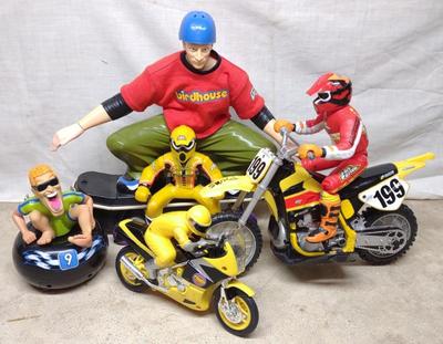 Sale Photo Thumbnail #505: 4 Tyco RC Motorcycle & Tony Hawk Toys