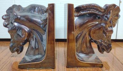 Sale Photo Thumbnail #304: Vintage Ceramic Horse Head Bookends