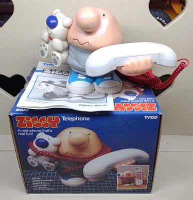Sale Photo Thumbnail #50: 1990 Tyco Ziggy Telephone w/ Box