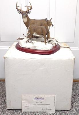 Sale Photo Thumbnail #266: Danbury Mint Snowbound Deer Sculpture w/ Box